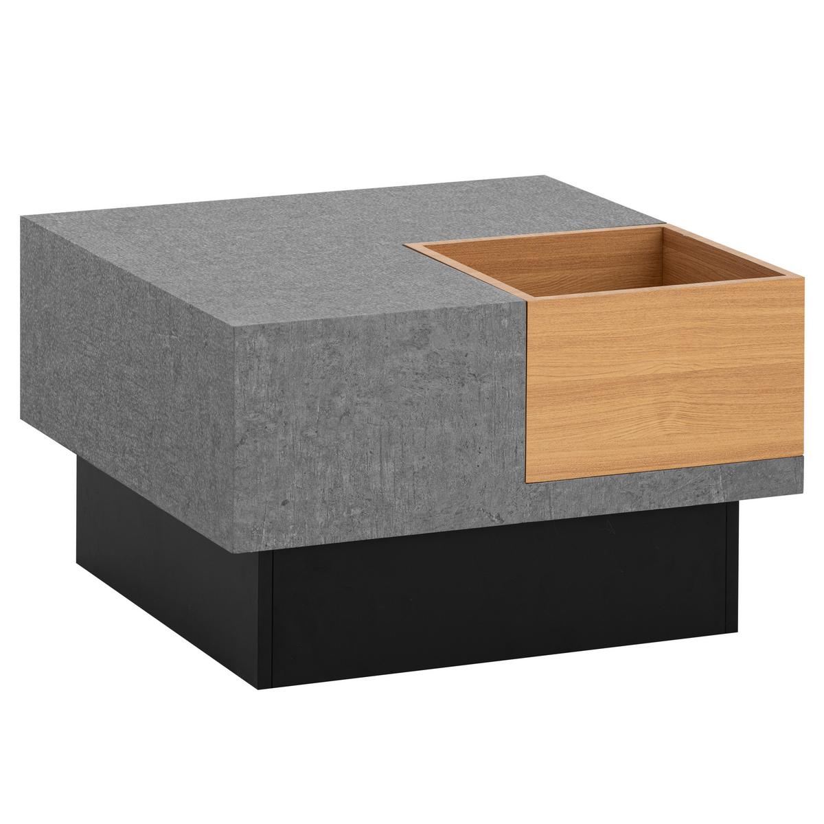KONFERENČNÝ STOLÍK BETON - čierna/sivá, Design, kompozitné drevo (65/40/65cm) - Livetastic