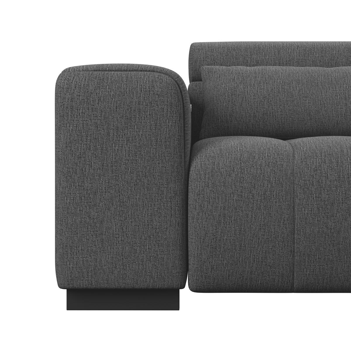 Ecksofa Matera Anthrazit S: 311x226cm - Anthrazit/Schwarz, Trend, Textil (311/226cm)