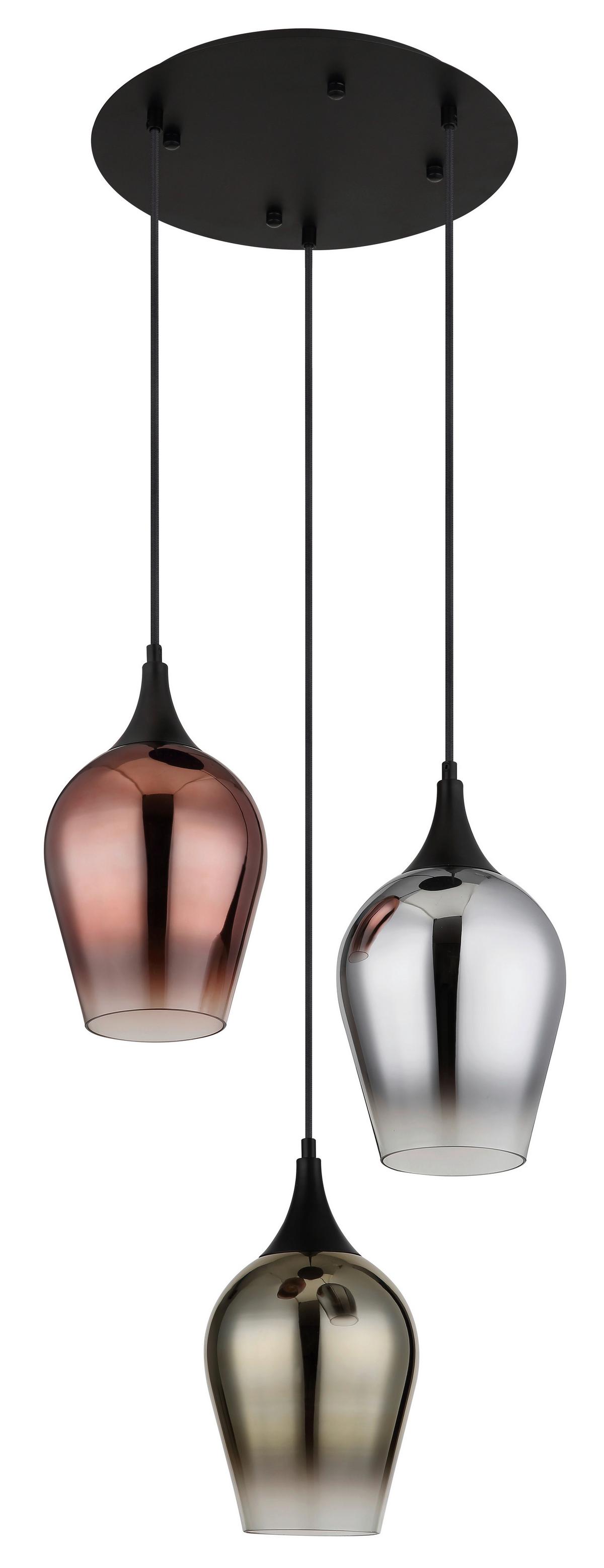Hängeleuchte 155520-3hr - Klar, KONVENTIONELL, Glas/Metall (45/120cm) - Globo