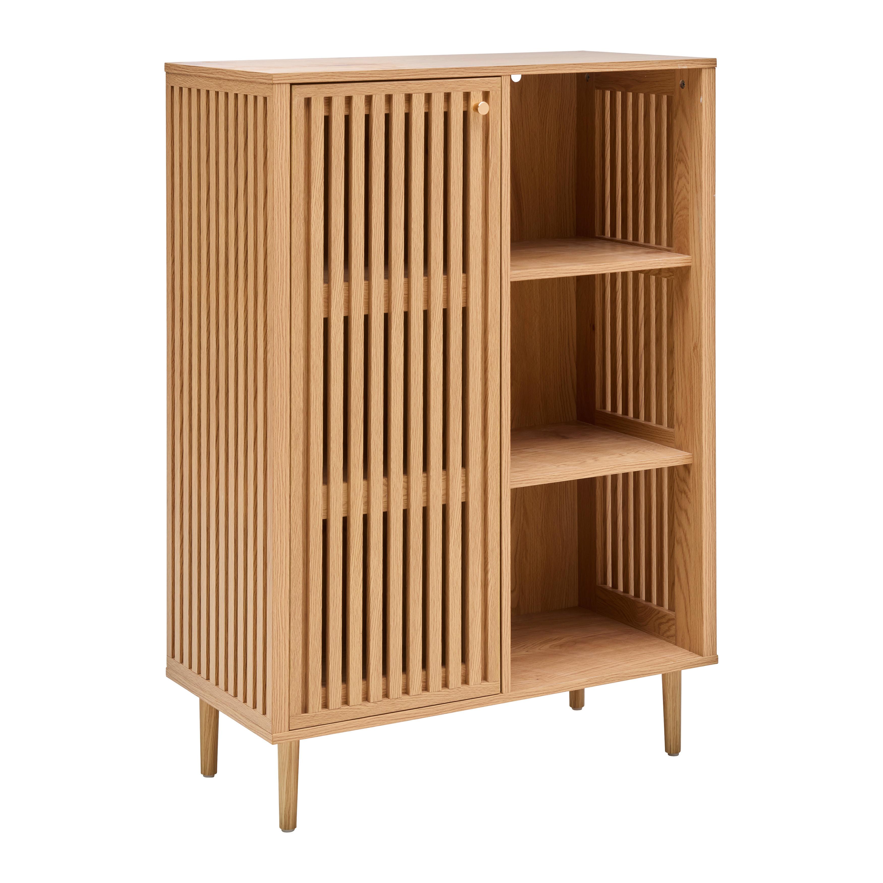KOMODA BARCELONA -EXKLUSIV- - zlatá/prírodná farba, Lifestyle, kov/kompozitné drevo (80/113,5/40cm) - Mömax