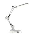 LED-Schreibtischlampe Felix Silberfarben 3-Fach Schaltbar - Transparent/Silberfarben, MODERN, Kunststoff/Metall (20/15/56cm) - Luca Bessoni