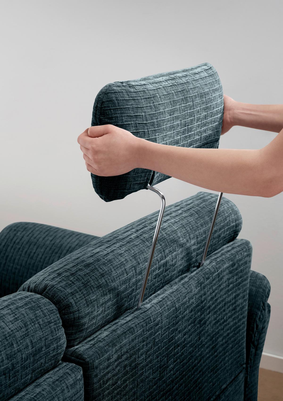 Ecksofa Cavoli, Blau S: 279x176 cm - Blau/Schwarz, MODERN, Textil (279/176cm) - Livetastic