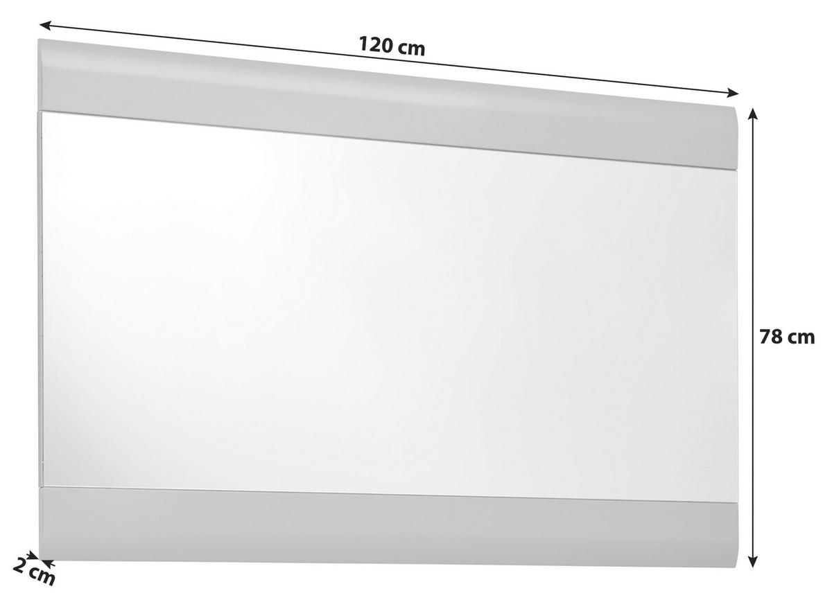 Garderobenspiegel Auris Bxh: 120x78 Cm Teilverrahmt Grau - MODERN (120/78/2cm) - Luca Bessoni