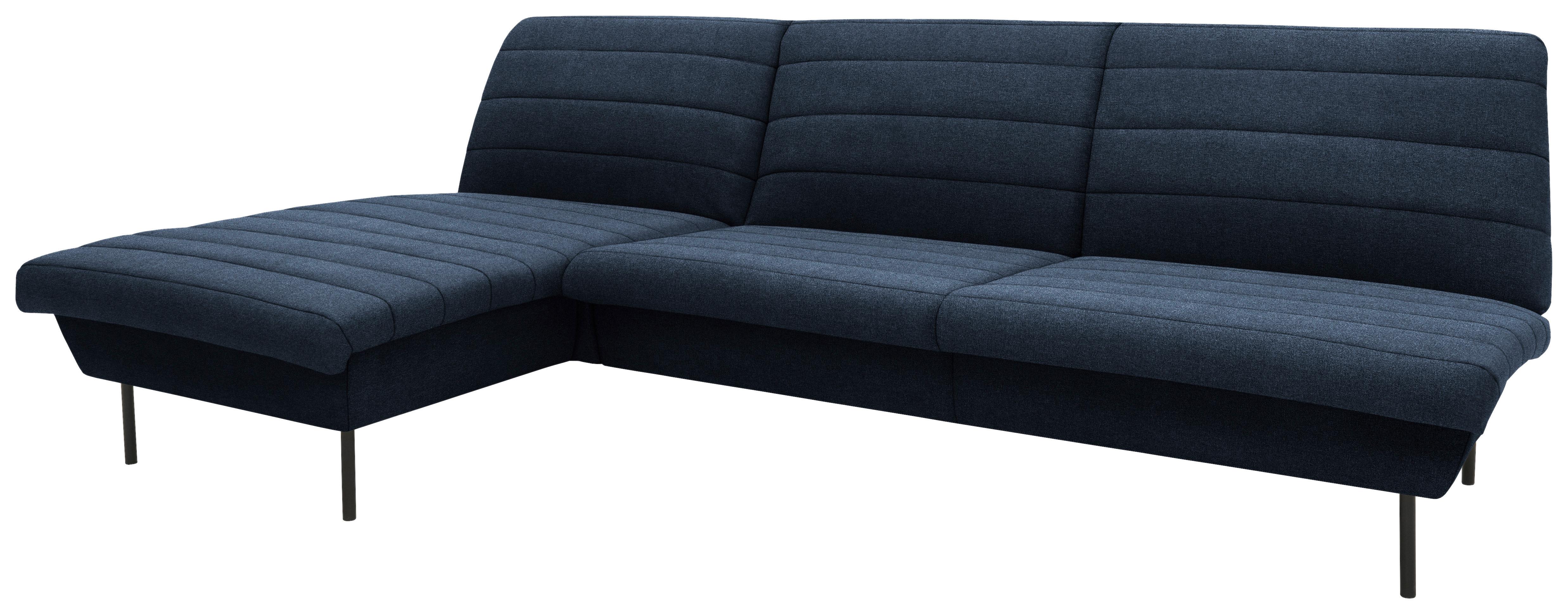 Ecksofa Looks Ix Blau - Blau/Schwarz, Design, Textil (274/92/168cm) - LOOKS by W.Joop