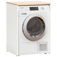 Waschmaschinenschrank Weiß/Eichefarben B: 67,1 cm - Eichefarben/Weiß, MODERN, Holzwerkstoff (67,1/96/60cm) - MID.YOU