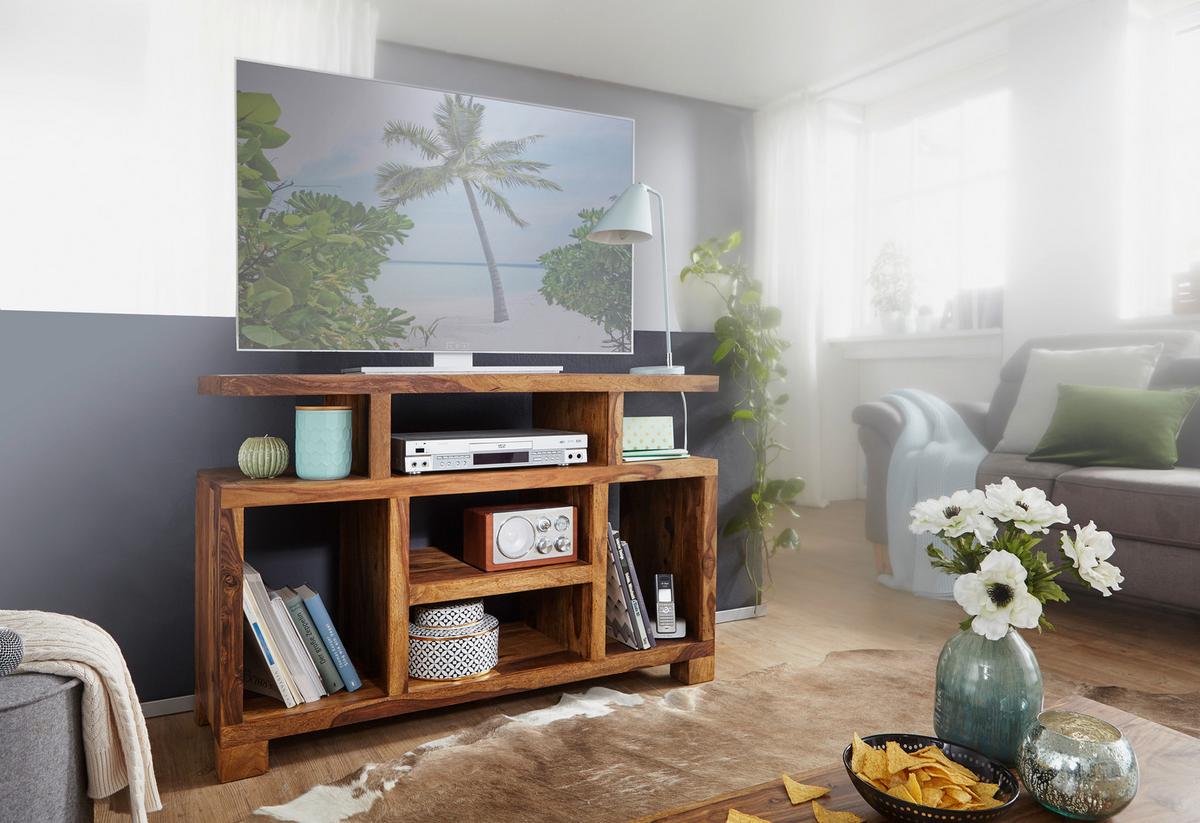 Sideboard Sheesham Sheeshamfarben B: 115 cm - Sheeshamfarben, Design, Holz (115/76,5/41cm) - MID.YOU