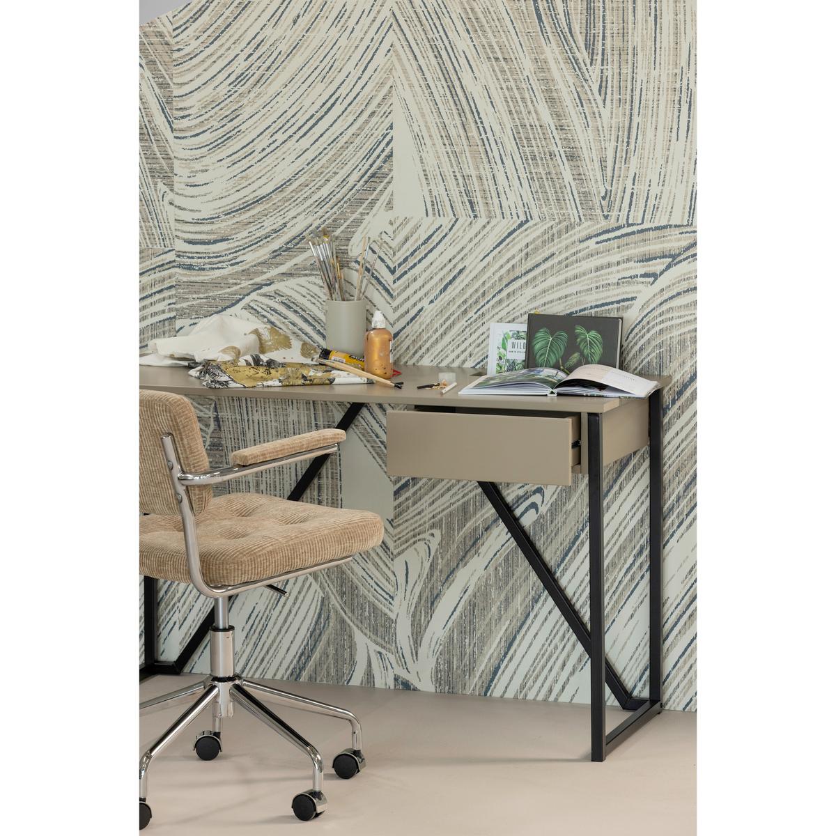 Drehstuhl Kova Sandfarben B: 54cm - Sandfarben/Chromfarben, MODERN, Kunststoff/Textil (54/87/60cm) - Livetastic