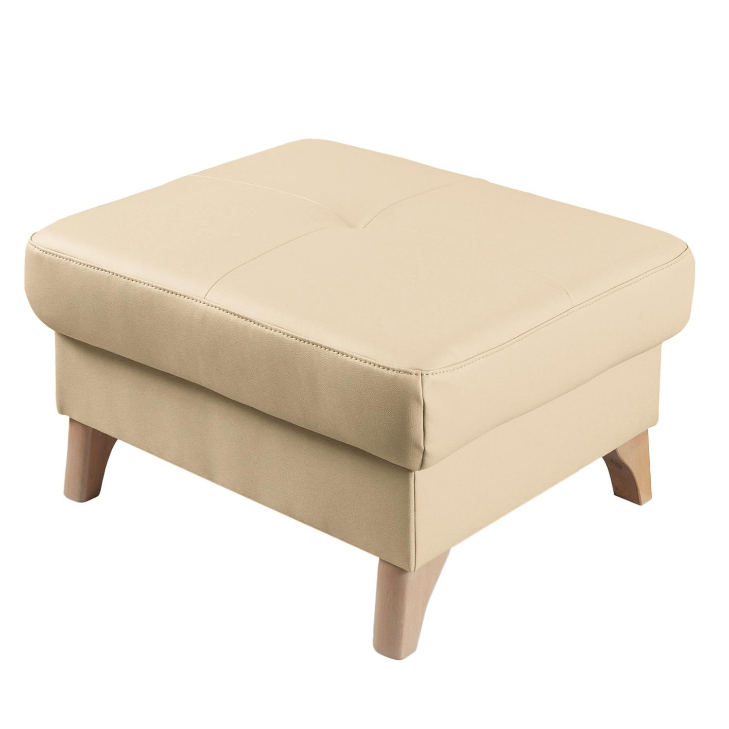 Hocker Fargo Beige B: 70 cm - Beige/Buchefarben, Design, Leder/Textil (70/44/60cm) - Livetastic