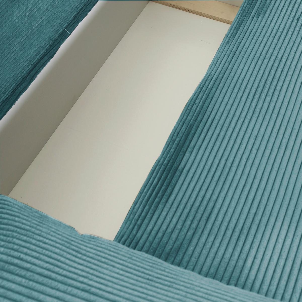 Ecksofa Cuty Petrol S: 266x180 cm - Petrol/Schwarz, KONVENTIONELL, Textil (266/180cm) - MID.YOU