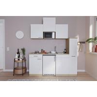 KÜCHENBLOCK LUIS SINGLEKÜCHE 180 CM - Eichefarben/Weiß, Basics, Holzwerkstoff (180cm) - Respekta