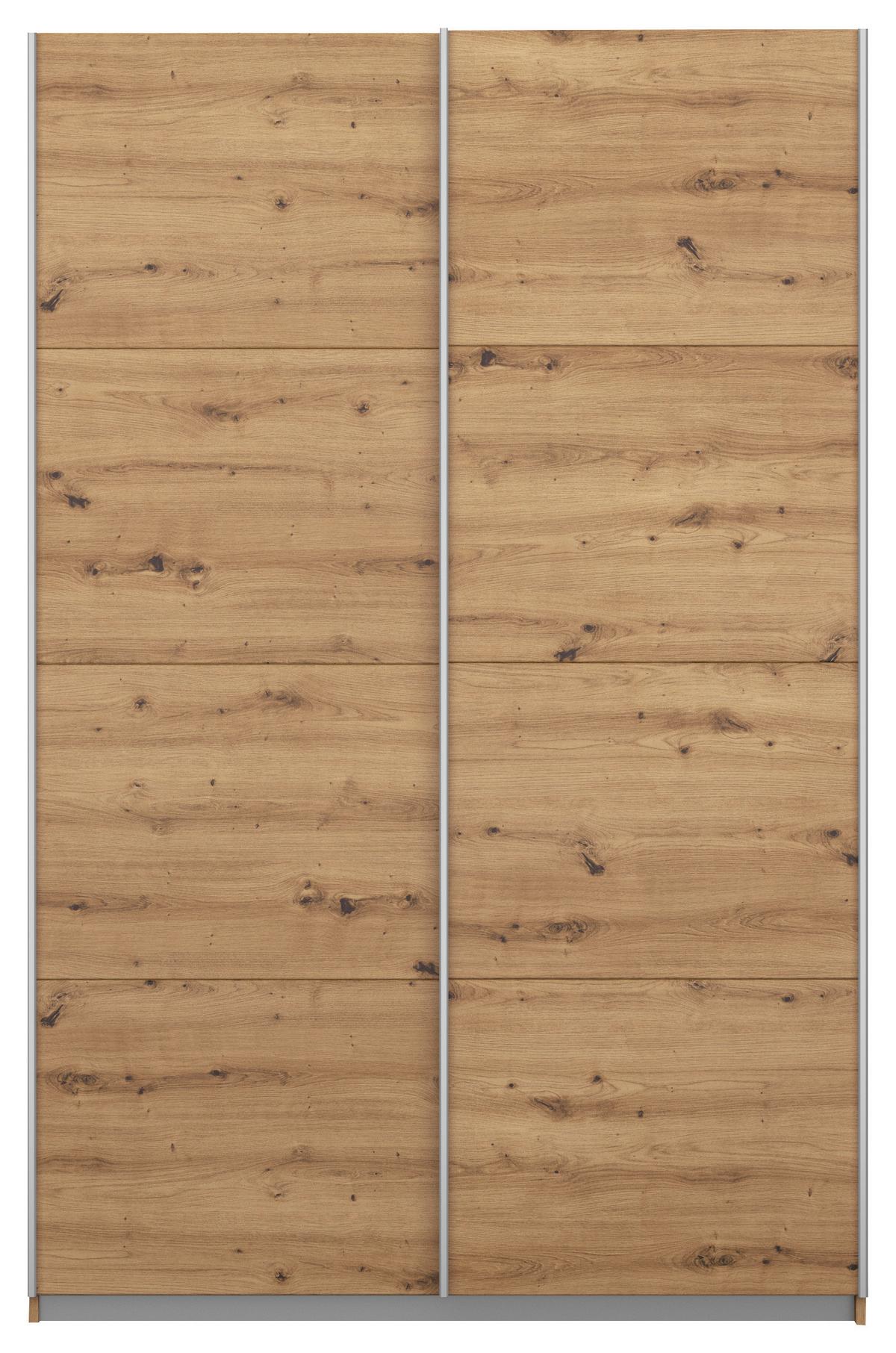 Schwebetürenschrank Subito - Eiche Artisan, MODERN, Holzwerkstoff (136/197/61cm) - Rauch Möbel