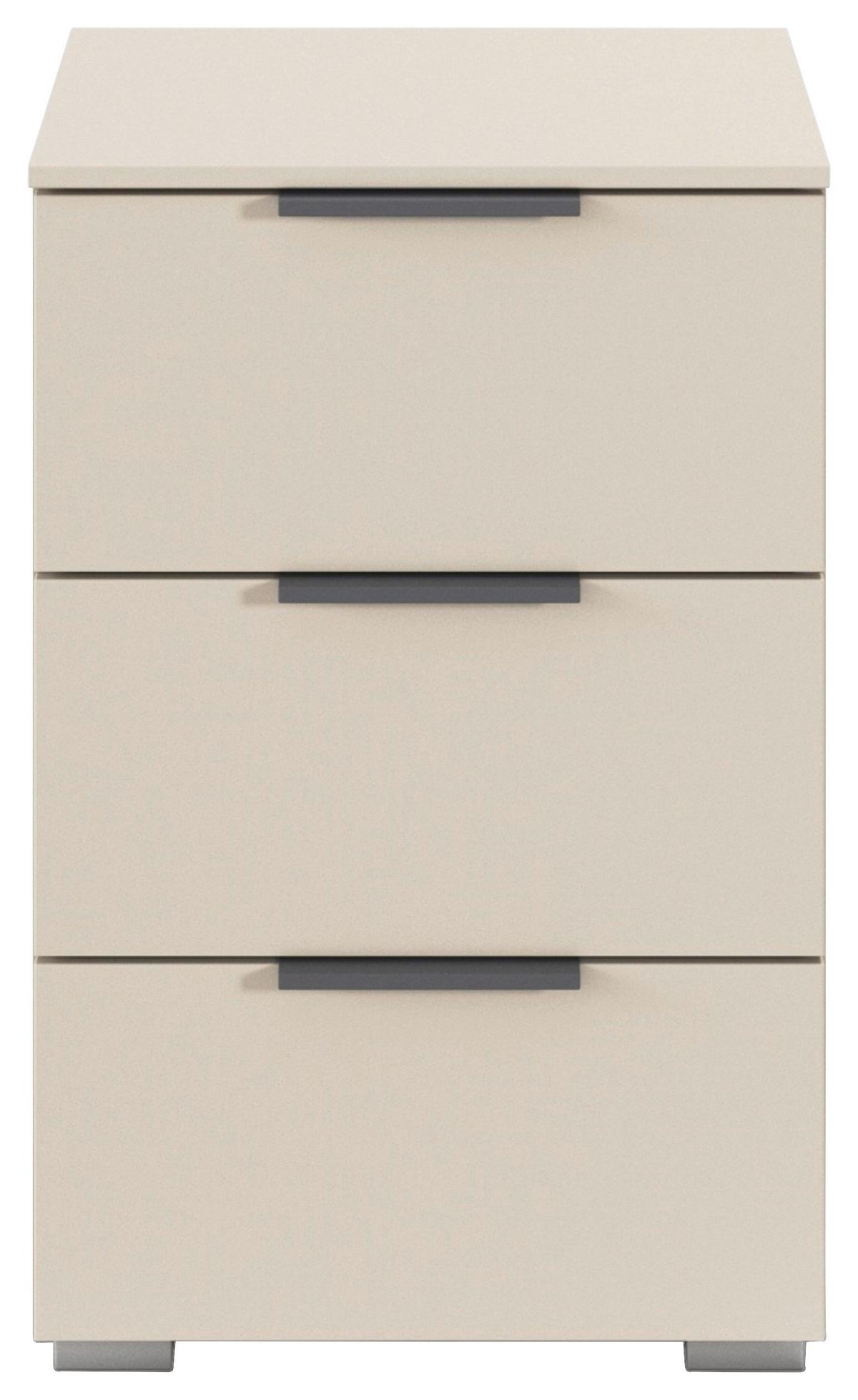 Nachtkästchen Alabama Super Champagnerfarben, B: 40cm - Champagner, Trend, Holzwerkstoff (40/61/42cm)