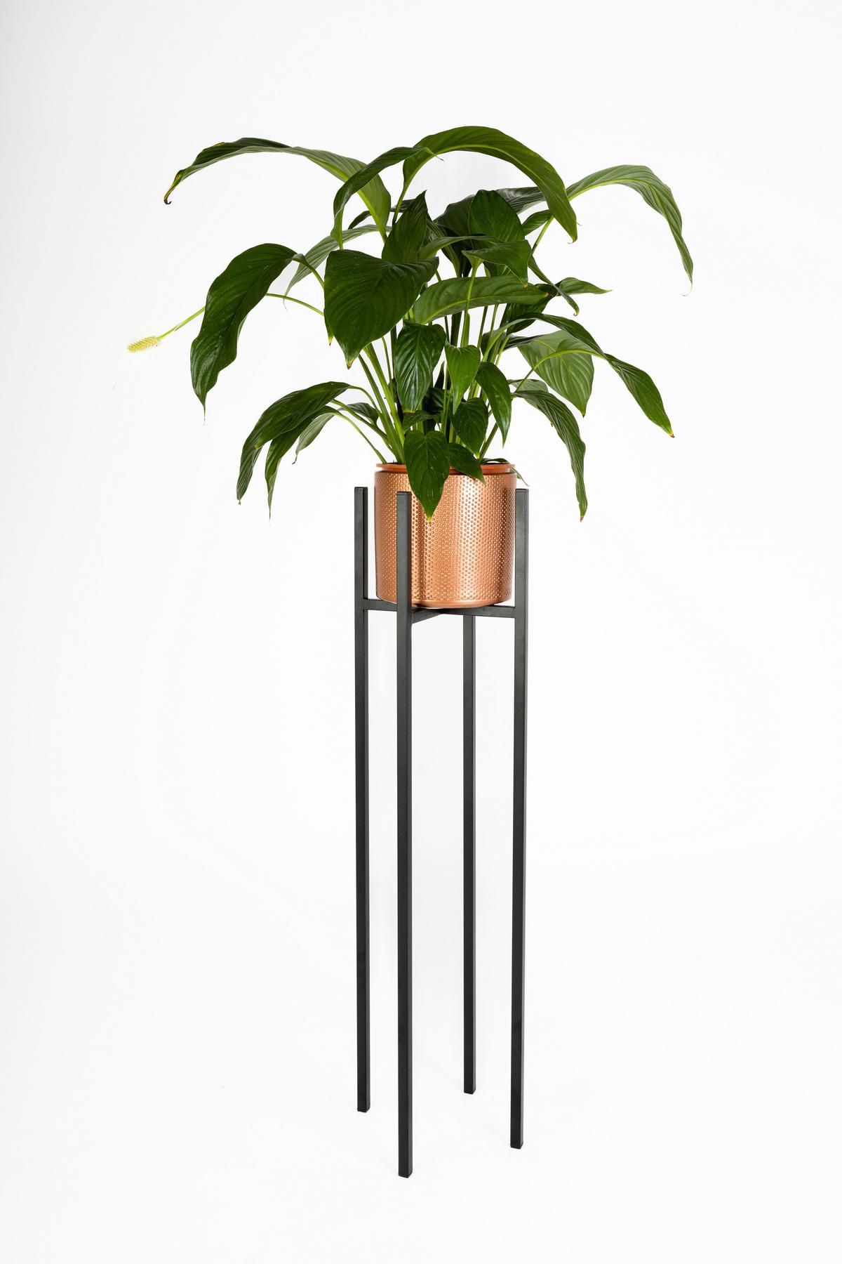 Blumenständer Aluminium Schwarz Bxhxt: 22x90x22 Cm - Schwarz, Basics, Metall (22/90/22cm)