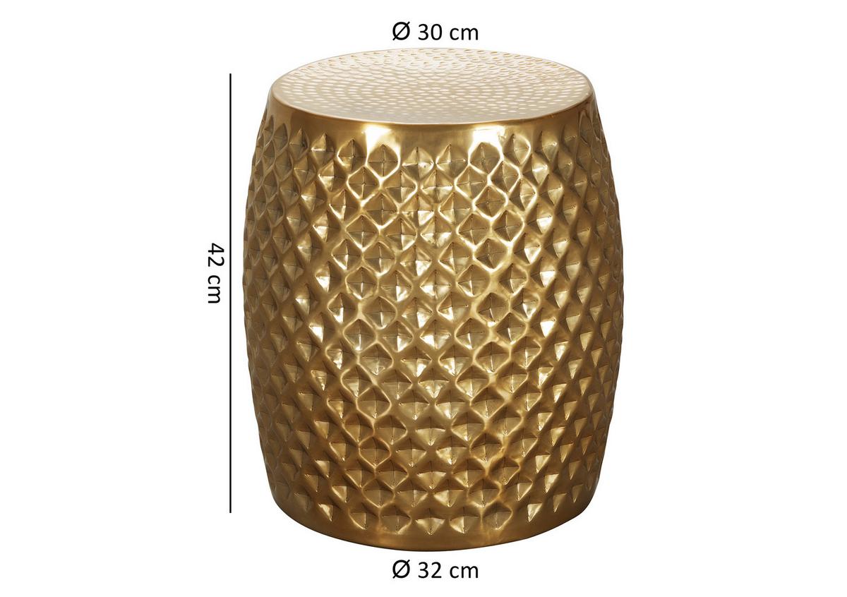 Odkládací stolek SITA zlatý - barvy zlata, Lifestyle, kov (32/42/32cm) - MID.YOU