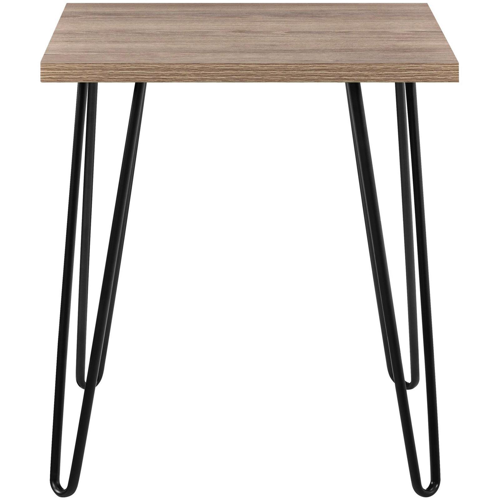 Beistelltisch Owen Eiche Dekor B: 49 cm - Eichefarben/Schwarz, Design, Papier/Holzwerkstoff (49/49/55cm) - MID.YOU
