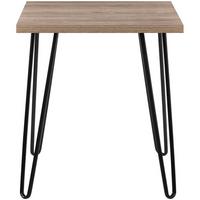 Beistelltisch Owen Eiche Dekor B: 49 cm - Eichefarben/Schwarz, Design, Papier/Holzwerkstoff (49/49/55cm) - MID.YOU