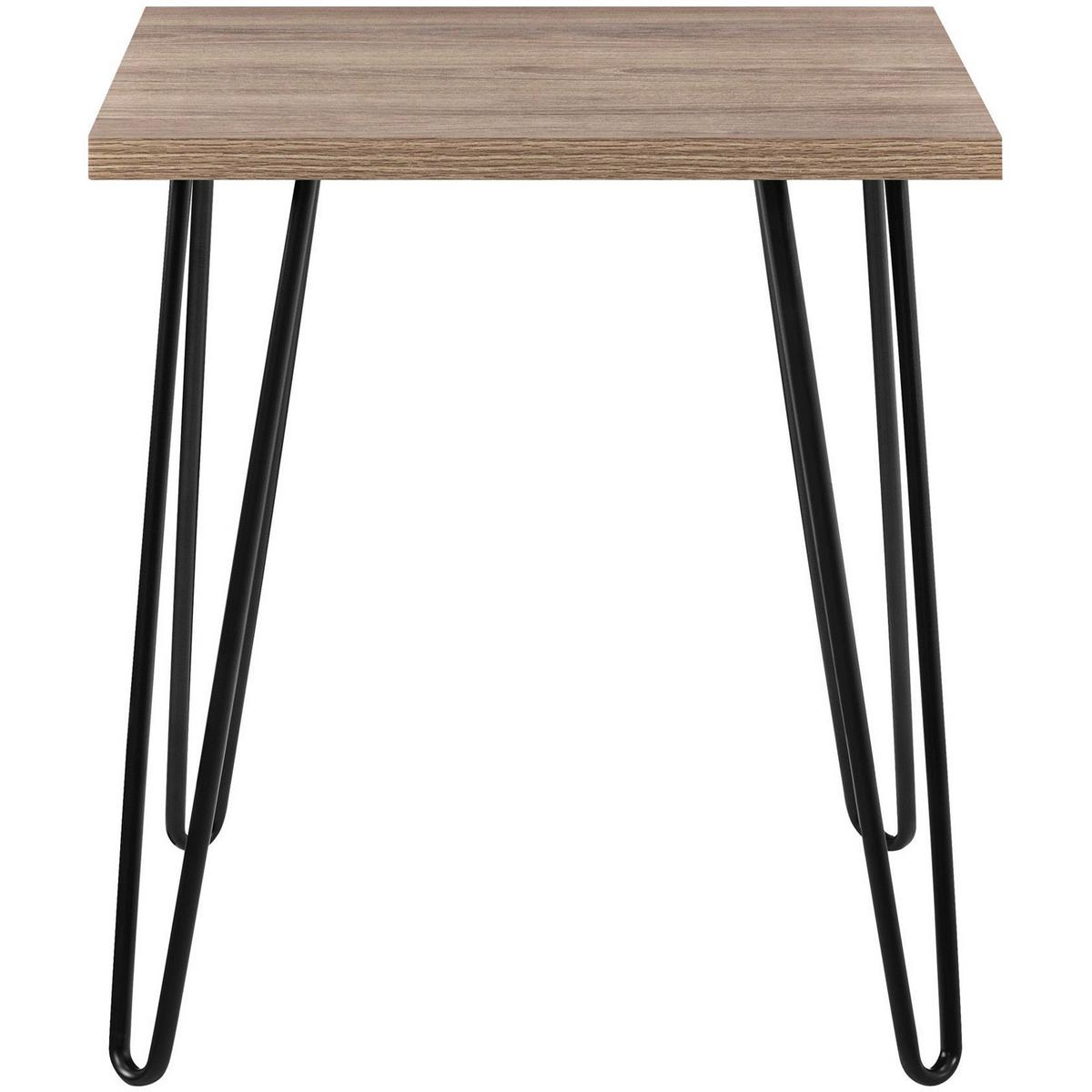 Beistelltisch Owen Eiche Dekor B: 49 cm - Eichefarben/Schwarz, Design, Papier/Holzwerkstoff (49/49/55cm) - MID.YOU