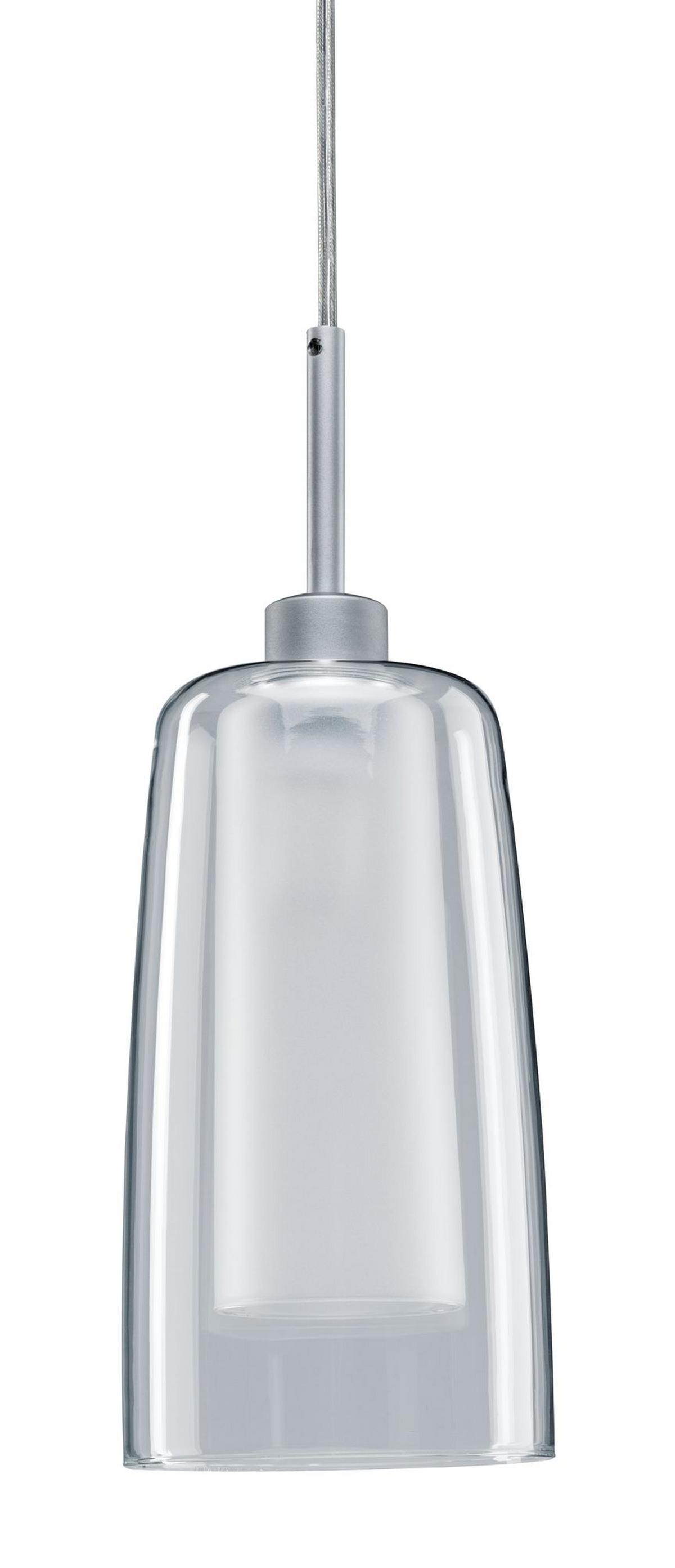 Schienensystem Urail Hängeleuchte 94998 Klarglas - Chromfarben/Klar, Design, Glas/Metall (158cm) - Paulmann