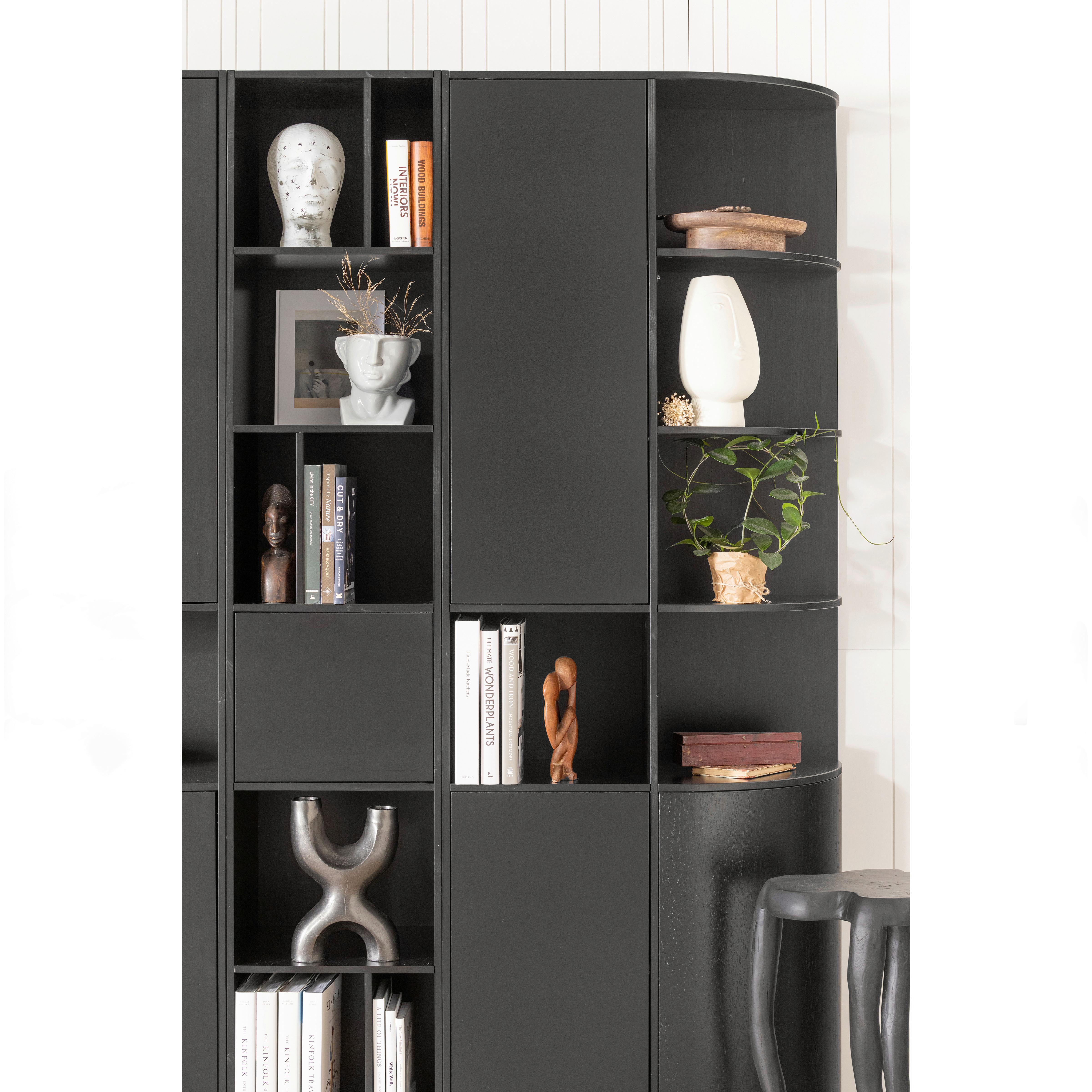 Mehrzweckschrank Finca Schwarz B: 78 Cm - Schwarz, Design, Holz (78/210/40cm) - Livetastic
