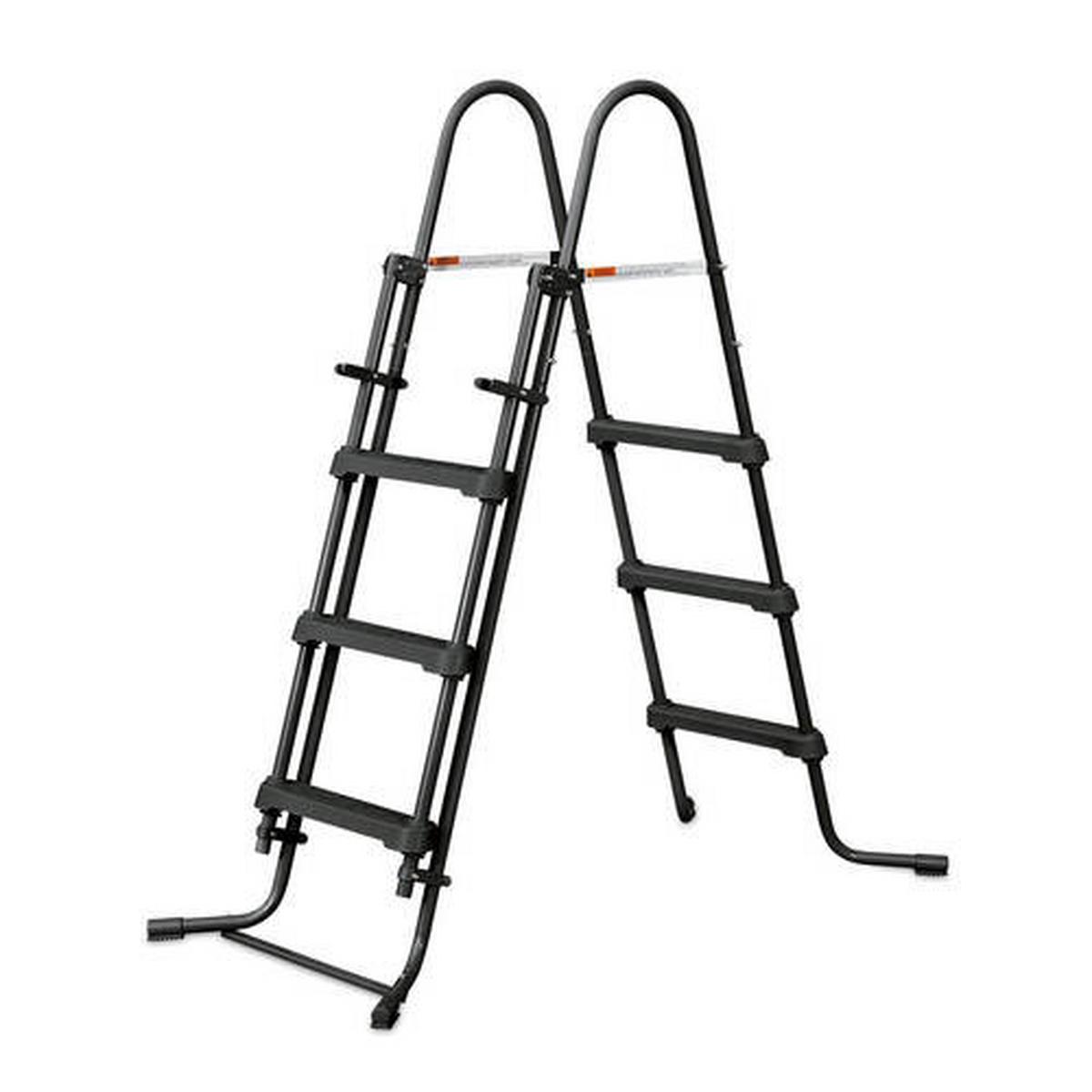 Aufstellpool Rund Mit Leiter D: 427 Cm - Grau, KONVENTIONELL, Kunststoff (427/107cm)