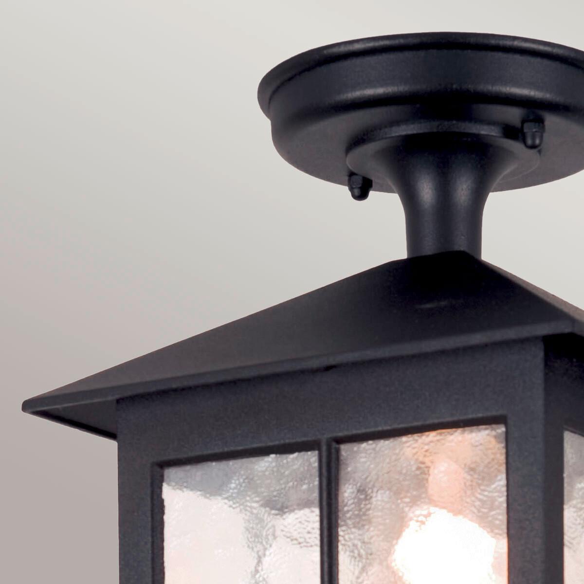 Außendeckenleuchte Bl18a-Black - Schwarz, KONVENTIONELL, Glas/Metall (28/18,5/18,5cm) - Elstead Lighting