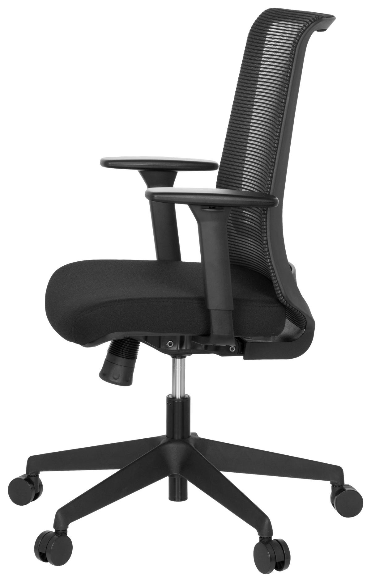 Drehstuhl Coniston Schwarz - Schwarz, MODERN, Kunststoff/Textil (65/108/54cm) - MID.YOU