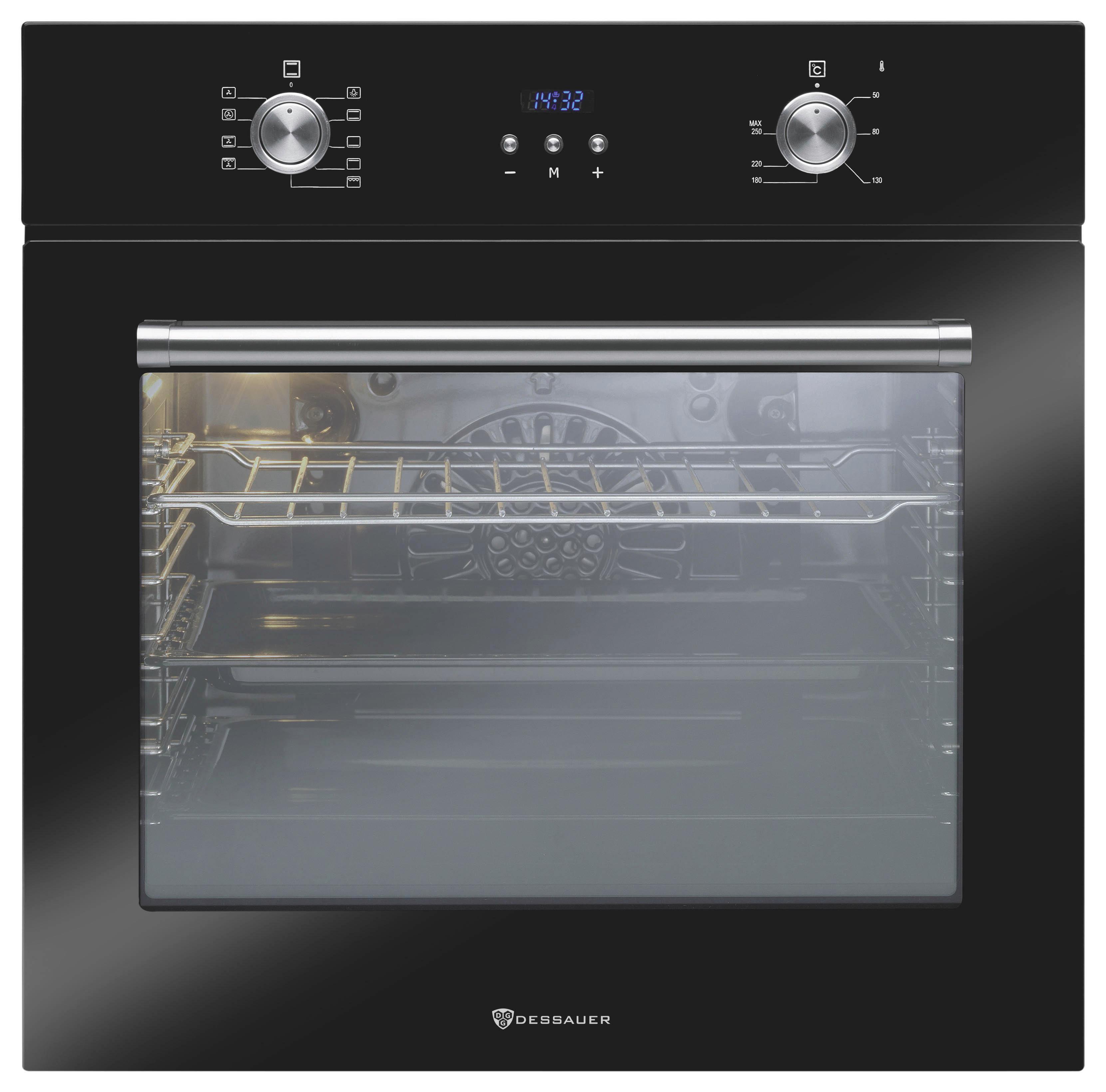 Einbaubackofen Eb 9946 19 - Edelstahlfarben/Schwarz, Glas/Metall (59,5/59,5/57,5cm) - Dessauer