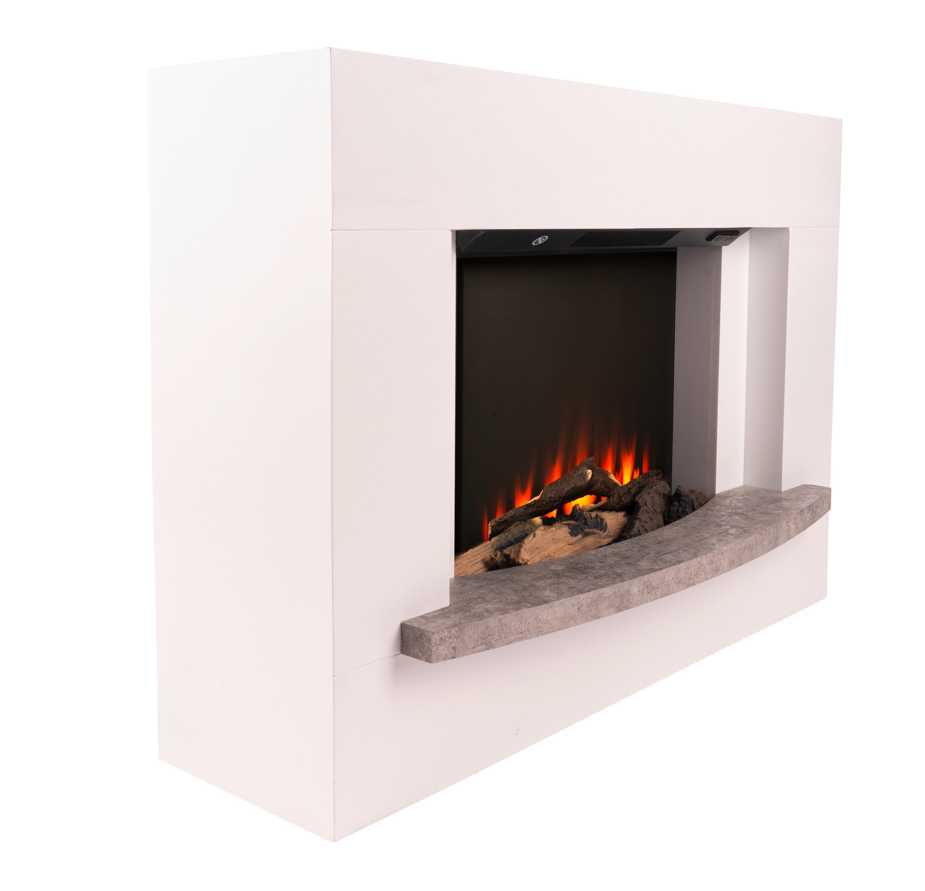 Elektrokamin Bg00749-15 - Weiß/Grau, Basics, Holzwerkstoff/Metall (100/70,5/35,5cm)