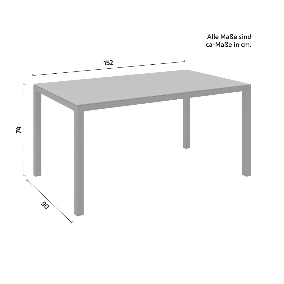 ZAHRADNÍ SESTAVA SPLIT - antracitová, Basics, kov/textil (152/74/90cm) - Mömax