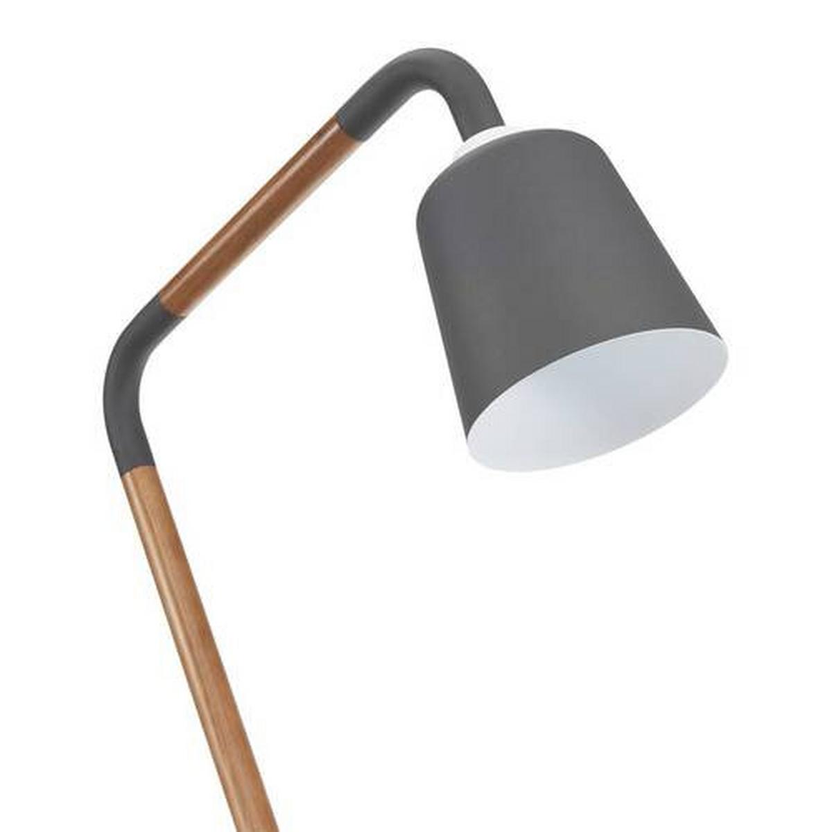 Stojící svítidlo PIPER - černá, Moderní, kov/dřevo (63/62/169cm) - Bessagi Home
