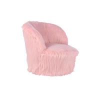 Kinderstuhl Gepolstert Mit Kunstfell-Bezug - Hellrosa, Basics, Holz/Kunststoff (47/45/47cm) - Kayoom