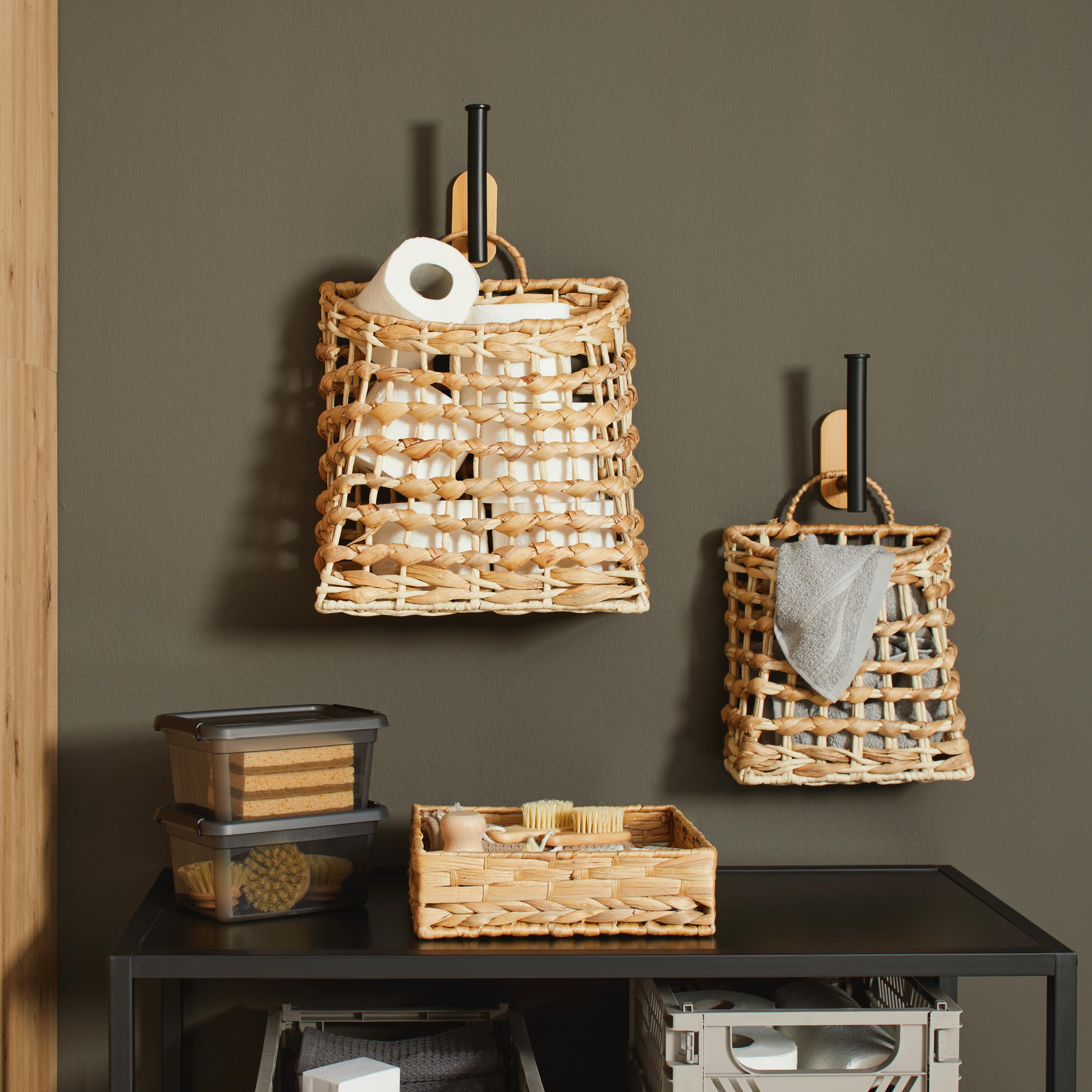 Košík Isa, V: 30cm - prírodná farba, Basics, kov/prírodné materiály (23/30/9cm) - Modern Living
