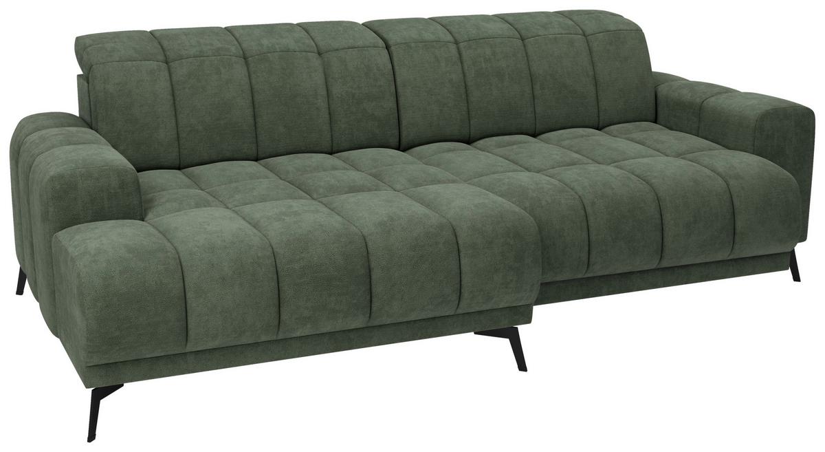 Rohová sedačka LAYA, levá, zelená tkanina MEMPHIS - zelená, Moderní, textil (155/250cm) - Premium Living