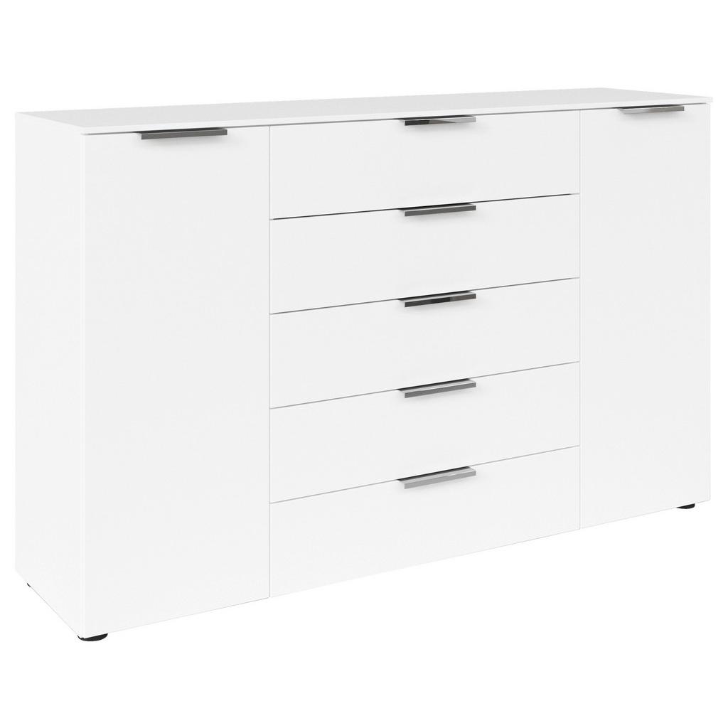 Kommode Flipp Weiß/Graphitfarben B: 160 cm