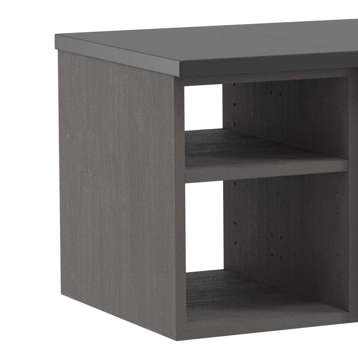 Hängender Waschbecken- Unterschrank Arosa B: 120 Cm - Graphitfarben/Grau, MODERN, Holzwerkstoff (120/41/47cm) - Held