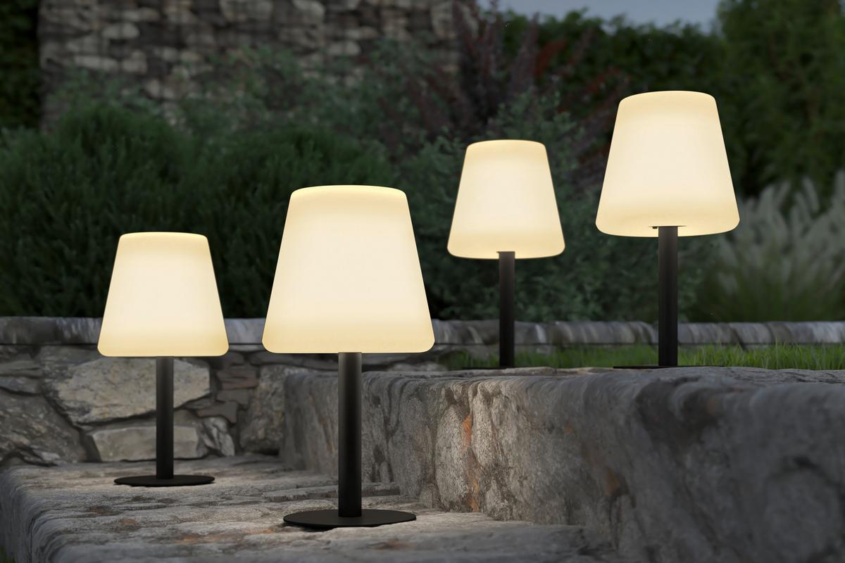 SOLÁRNE SVIETIDLO GIU - čierna/biela, Konventionell, kov/plast (15,5/31cm) - Modern Living
