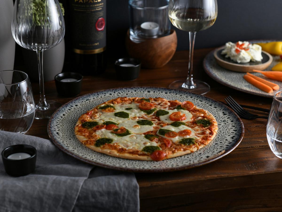 Pizzateller Ø 33 cm Steinzeug, creme - Creme, Basics, Keramik (33cm) - Creatable