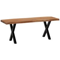 Šatní lavice, akácie, š: 120 cm - černá/barvy akácie, Design, kov/dřevo (120/40/45,5cm) - MID.YOU