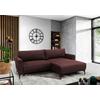 Ecksofa Prince Rot S: 240x163 cm - Rot/Schwarz, Design, Textil (240/163cm) - MID.YOU