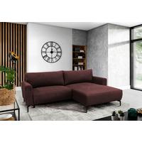 Ecksofa Prince Rot S: 240x163 cm - Rot/Schwarz, Design, Textil (240/163cm) - MID.YOU