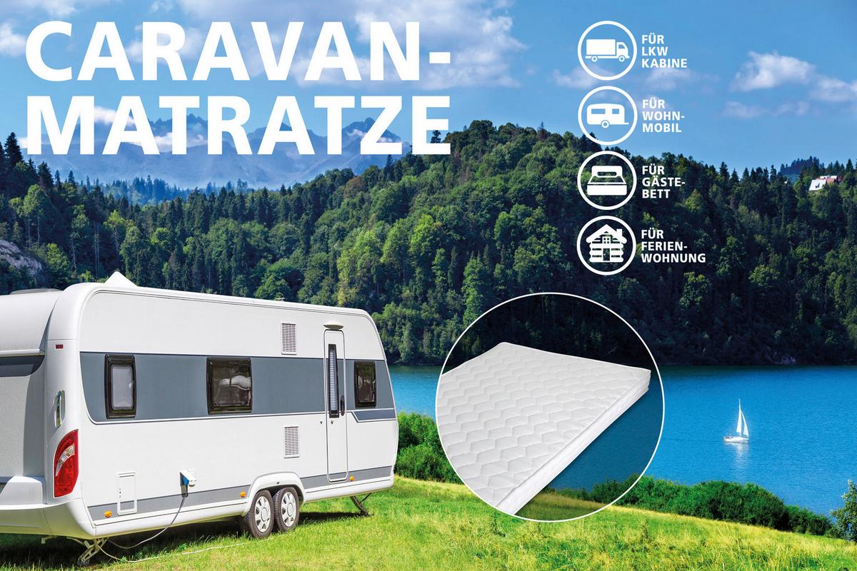 Kaltschaummatratze Caravan 100x200 Cm H2 H: 10 Cm - Weiß, Basics, Kunststoff/Textil (100/200cm) - P & B