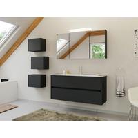 BADEZIMMER Limes, Graphitfarben B: 120 cm - Graphitfarben/Weiß, Basics, Holzwerkstoff/Stein (120cm) - MID.YOU