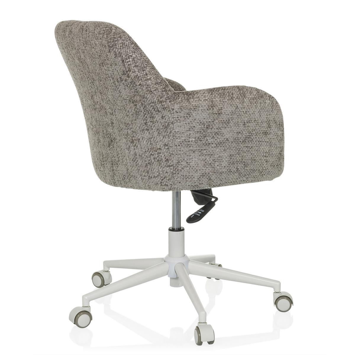 Drehstuhl Solao Home Grau B: 58 cm - Weiß/Grau, MODERN, Kunststoff/Textil (58/78/60cm) - MID.YOU