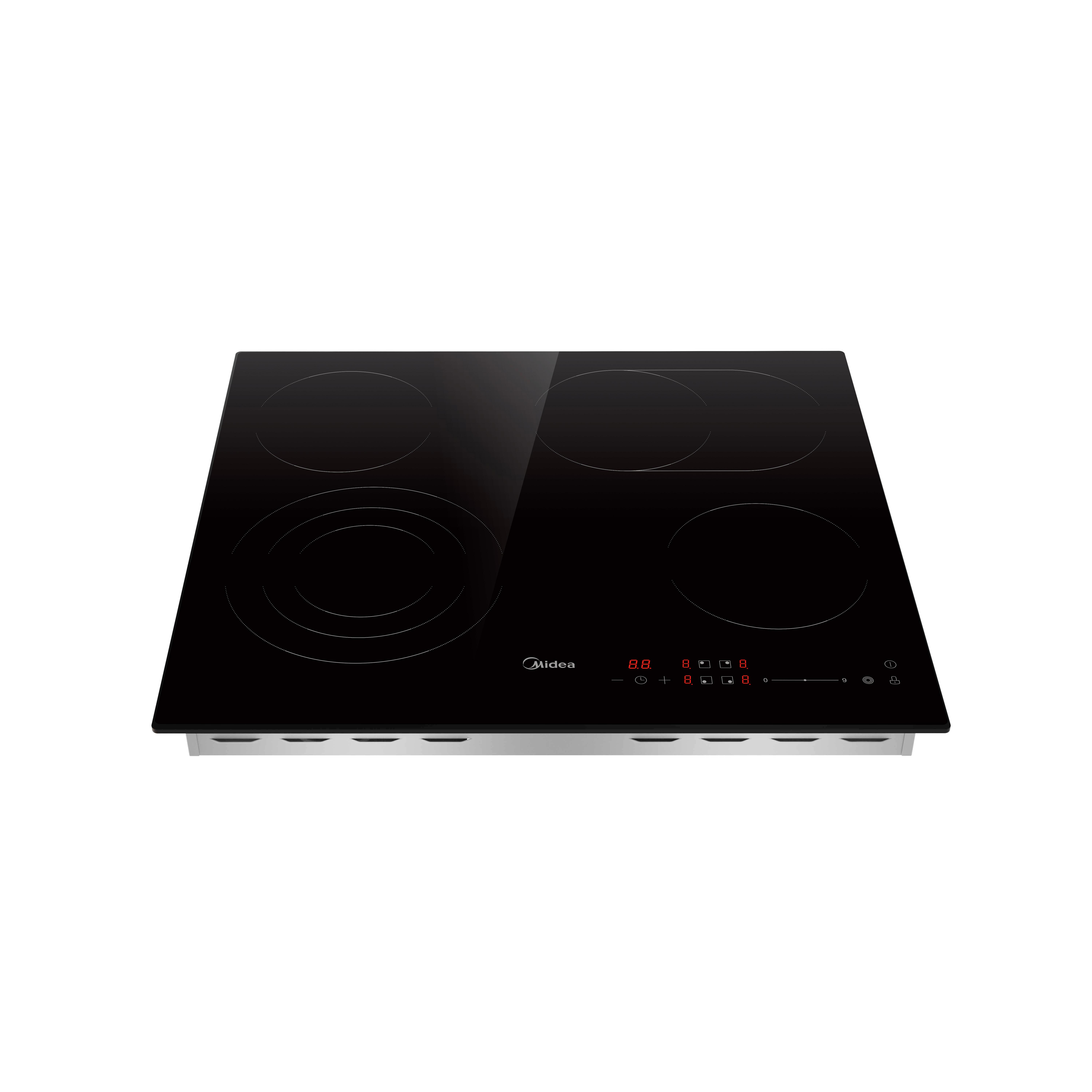 Glaskeramikkochfeld Mch731f218k0 - Schwarz, Basics, Glas/Metall (59/5,5/52cm) - Midea