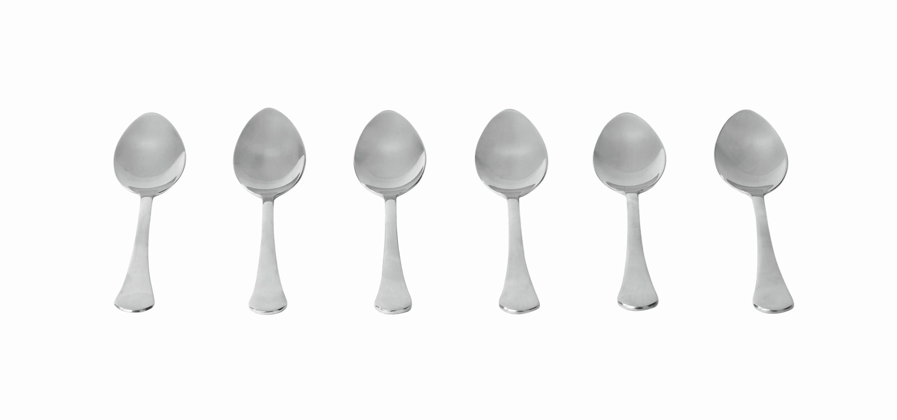 Kávéskanál 6db-os Angela - nemesacélszínű, Konventionell, fém (11,8cm) - Luca Bessoni