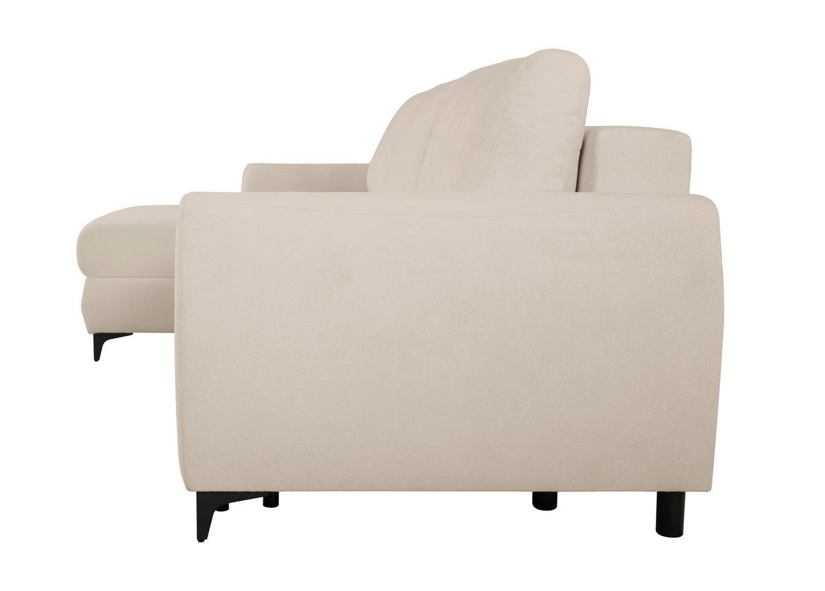 Ecksofa Moli, Taupe S: 236x148 cm - Taupe/Schwarz, Design, Textil (236/148cm) - MID.YOU