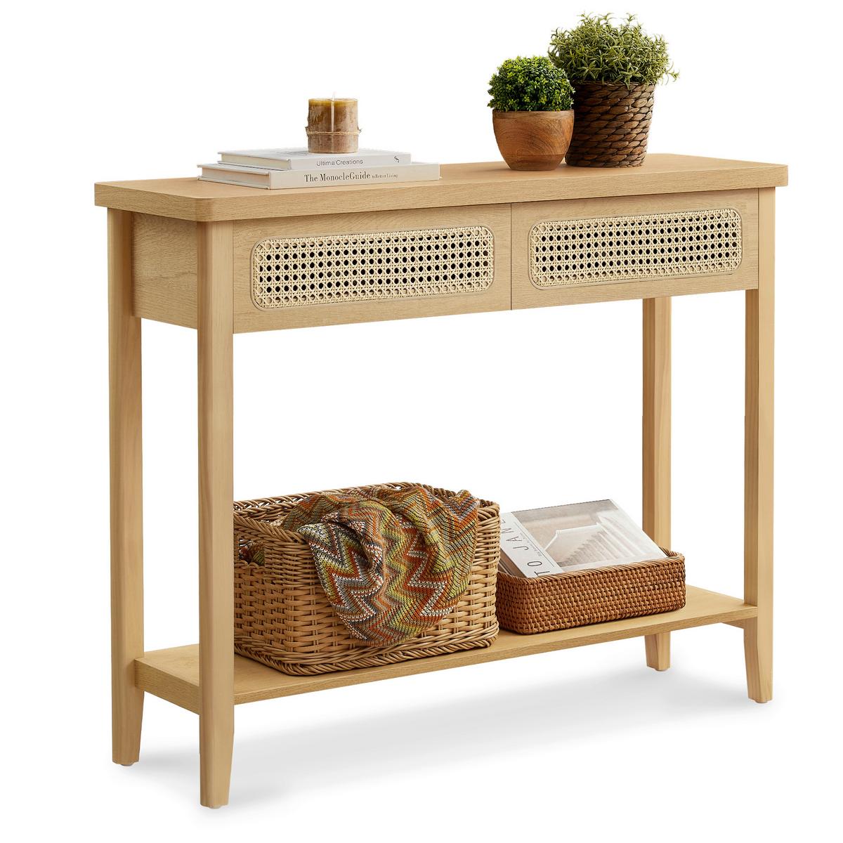 Konsole Pinienfarben Dekor B: 100 Cm - Braun/Pinienfarben, Trend, Holzwerkstoff (100/80/30cm) - MID.YOU
