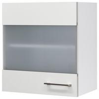 Kuchynská horná skrinka NEO - biela/farba ušľachtilej ocele, Modern, kov/kompozitné drevo (50/54/32cm) - FlexWell