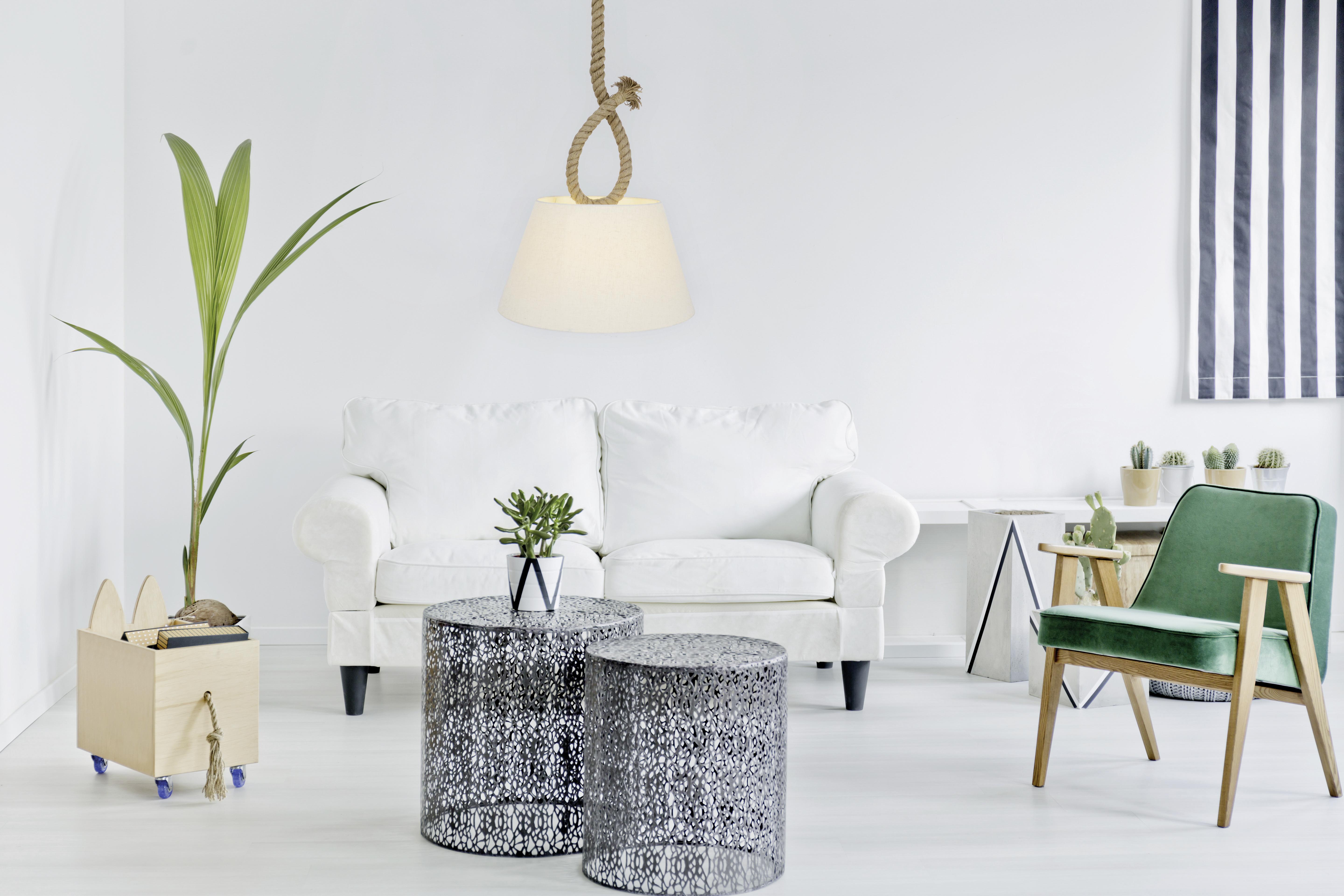 Hängeleuchte H: 130 cm 1-Flammig, Seiloptik - Naturfarben, Design, Metall (40/130cm) - Näve