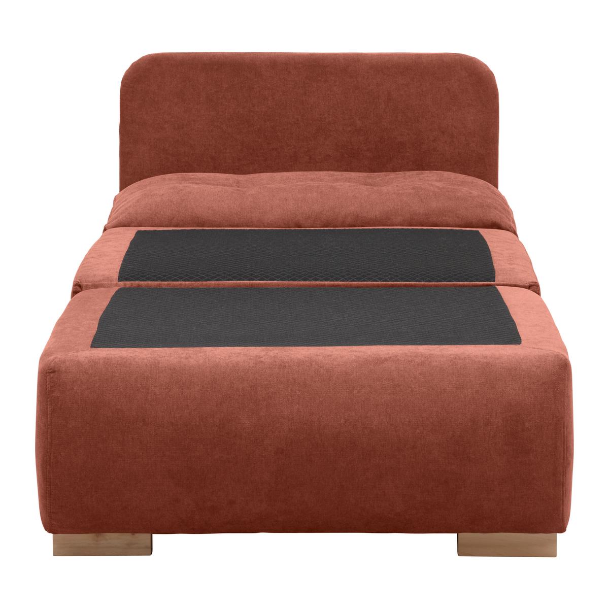 Rozkládací křeslo MODENA, korálová - černá/korály, textil/plast (89/88/90cm) - Based